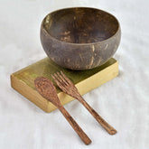 Coconut Bowl with Cutlery